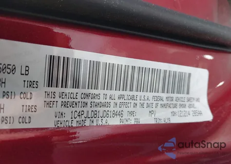 2018 Jeep Cherokee Limited Fwd из США, поврежденный, VIN 1C4PJLDB1JD618446